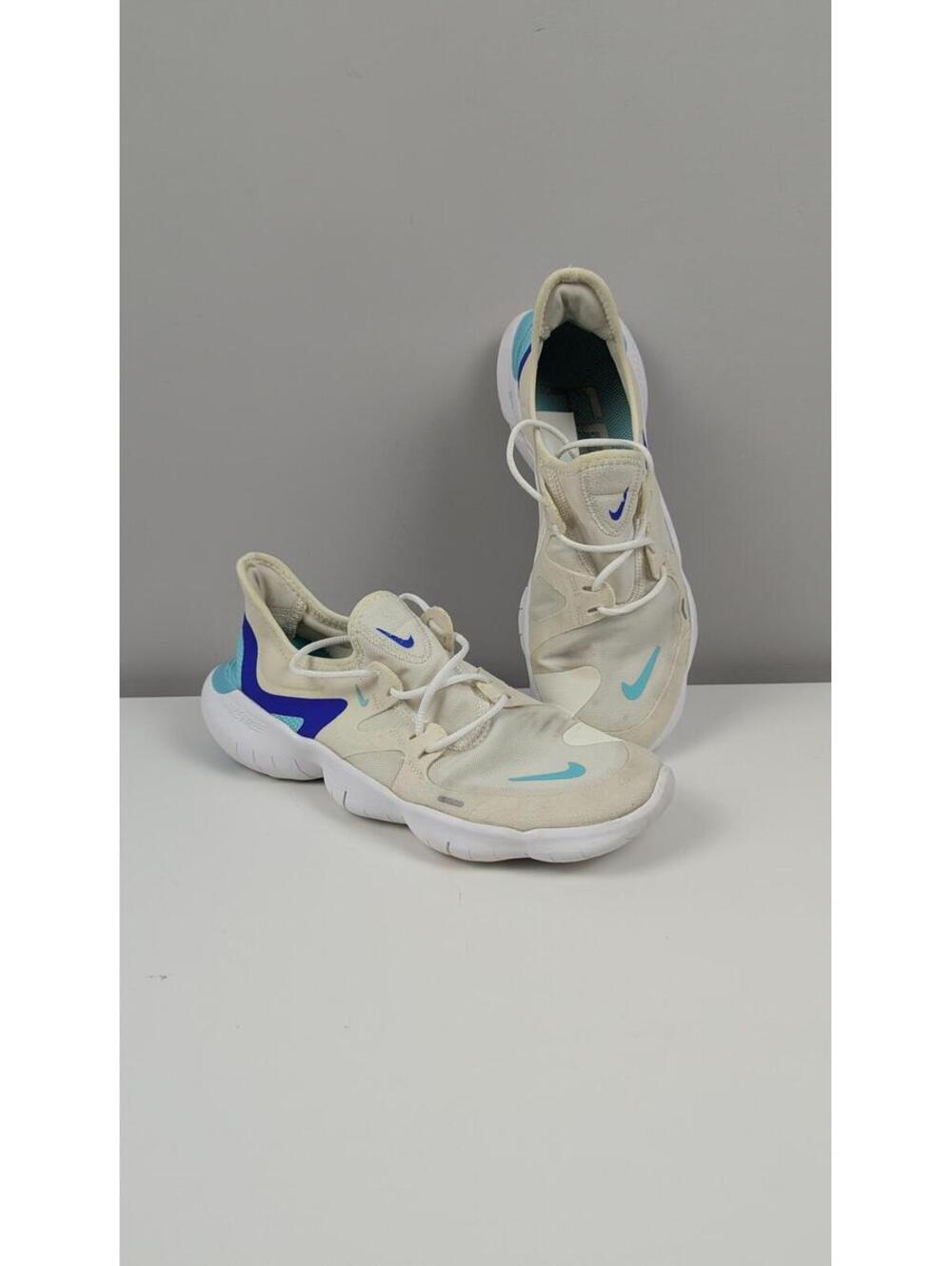 Nike Free RN 5.0 Sail/Aurora Green-Racer Blue AQ1316-103 Women's Size 8 / 25 cm